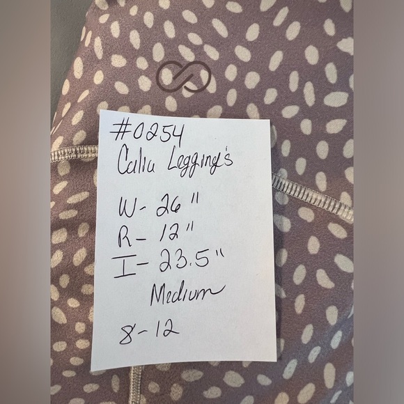 CALIA Essential High Rise Full length Leggings Mauve Confetti Dot Size M - Picture 11 of 11